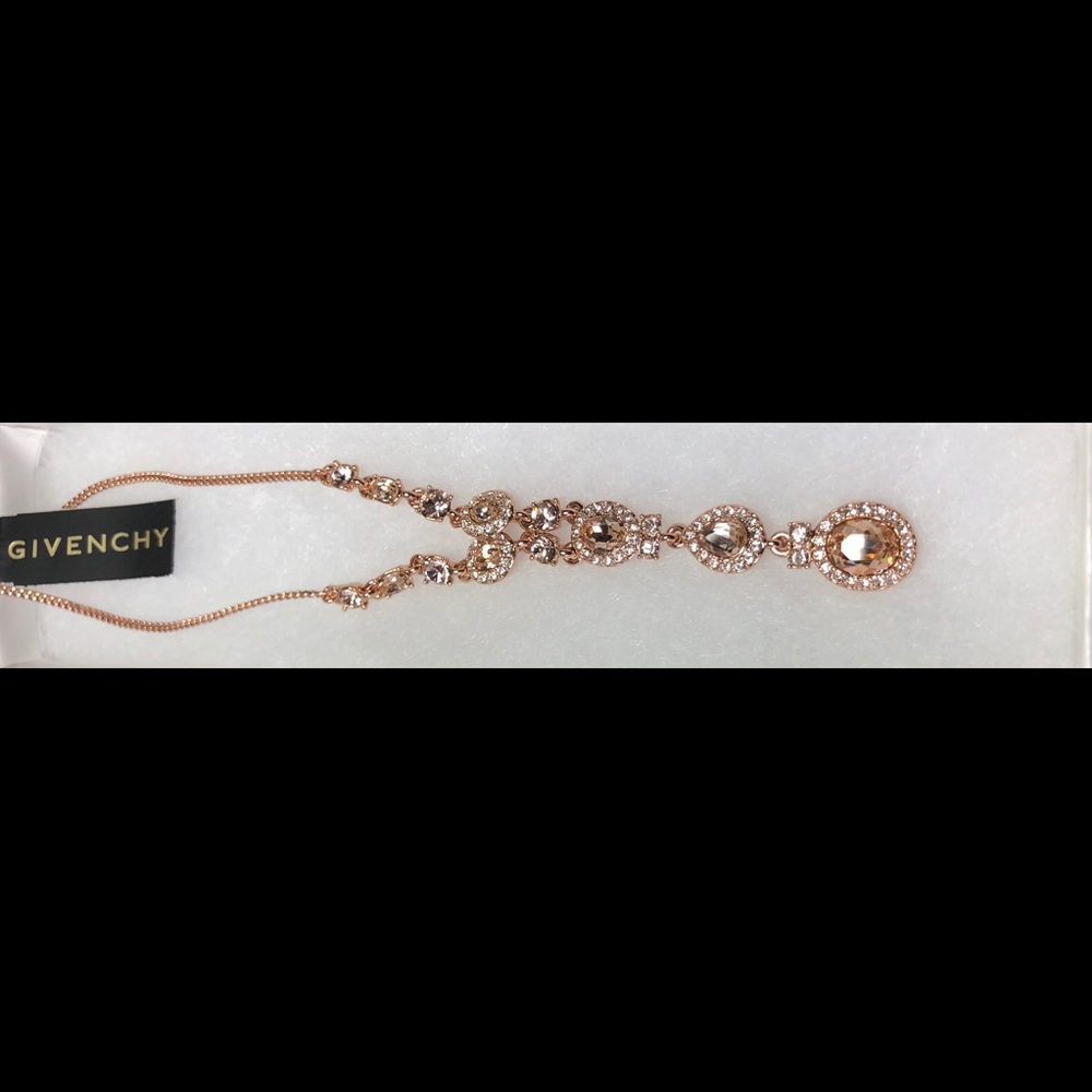 Givenchy Crystal Lariat Necklace & Earrings set - Picture 2 of 4